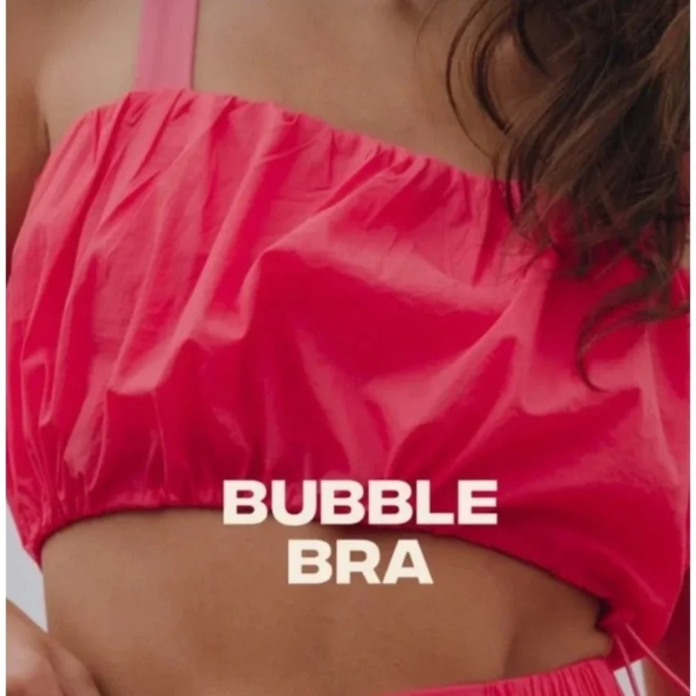 Daily Drills Bubble Bra Crop Top Hot Pink Large Athleisure Streetwear Summer - Picture 5 of 5